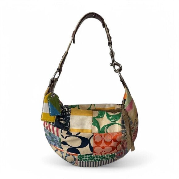 coach Handbags - Vintage Coach Multicolor Patchwork Hobo Bag – Style No. M0673-10441